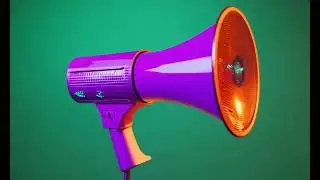 Green Screen Megaphone with LED Light Effects