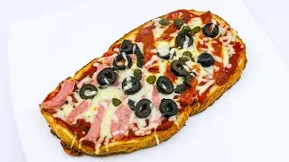Ужин, от которого никогда не устанешь, быстрый, вкусный и дешевый Пицца с кусочками хлеба без теста.