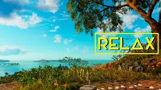 Far Cry 6 relax ambient game / Birds singing on the hilltop and the sounds of the wind