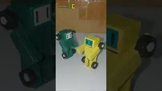 Cardboard Mini Robot 12 (Alt Color) #cardboardcrafts #shorts