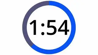 5 minutes countdown timer animation with circle animation on white background