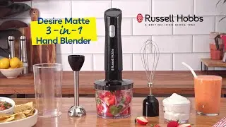 Russell Hobbs Desire Matte Charcoal 3-in-1 Hand Blender - RHSM2714