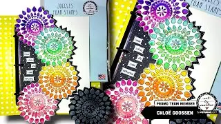Art by Marlene, ABM foam stamps sun rays (with joggles)