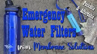 Membrane Solutions Notfall-Wasserflasche mit Filter und Wasserfilter-Strohhalm