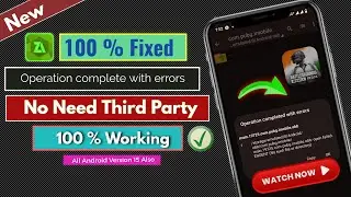 Operation complete with errors | Fix Operation complete with errors Problem | Fix Obb paste Problem
