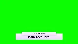 Modern Lower Third Green Screen