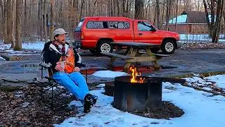 Camping, Cheesy Hamburger Tomato Pasta: Solo Truck Camping
