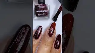 Dark Red Flakie Nail Polish