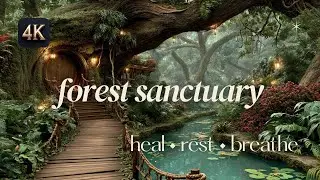 Fantasy Forest Sanctuary 🌲 2 Hour Healing Ambience | Soft River & Healing Frequency Audio