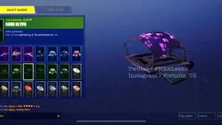 NEW &ldquo;DARK GLYPH &rdquo; GLIDER IN- (FORTNITE BATTLE ROYALE)