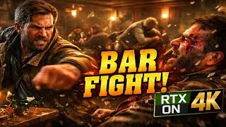 RDR 2 Bar Fight Turns Wild! 💥 | RTX ON 4K Ultra Graphics #rtx #gaming #reddeadredemption2 #rdr2