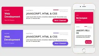 How To Design A Responsive UI Course Card & Truncate A Text | HTML CSS JS
