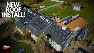 Installing Our New Roof with Drone Footage! #roofing #drone #adulting