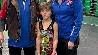 Hard wrestling  !!! Takes 2nd in Belt tourney 8u 60 lb