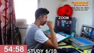 Study with me live pomodoro 12 hours everyday | Zoom Study Room
