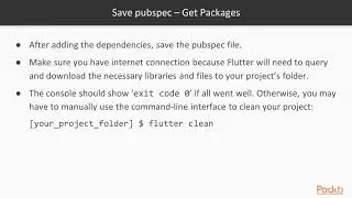 Learning Dart – Build Your First App with Flutter : Add Firebase Dependencies | packtpub.com