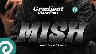 Make Trendy Gradient Glass font in Photopea