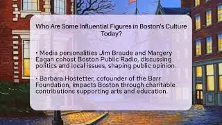 Who Are Some Influential Figures in Boston's Culture Today? - Everything About Boston