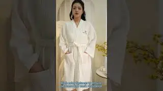 100% cotton waffle bathrobe