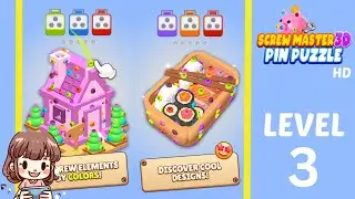 Screw Master 3D Level 3 Solution Walkthrough