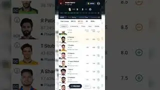 RCB v/s DC Dream 11 Team 3 Cr Wining Pick Team #dream11 #my11circle #vision11