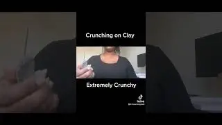 Eating the world&rsquo;s crunchiest clay #asmr #edibleclay #eatingcornstarch