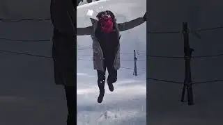 throwing snow!!