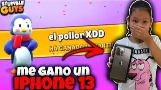 LE REGALO EL *IPHONE* 13 A MI HIJA SI GANA TODAS LAS PARTIDAS EN STUMBLE GUYS😱  (tienes que verlo)