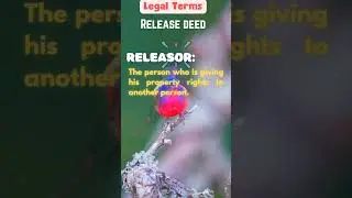 Meaning of Releasor and Releasee in telugu. #Releasor, #Release, #legalknowledge, #trendingsong