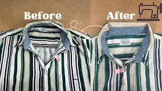How to Fix a Frayed Shirt Collar with Easy Steps|DIY