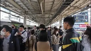 [4K] Morning Commute Rush from Waseda area to Shinjuku Station - Tokyo, Japan