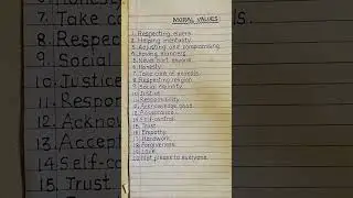 Moral Values For Students | Moral Values #finehandwriting #moralvalues #neathandwriting #calligraphy