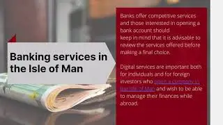 Open a bank account in the Isle of Man