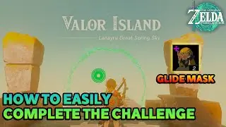 How to beat The Valor Island Challenge (Lanayru Great Spring Sky) Glide Mask Zelda (TotK)