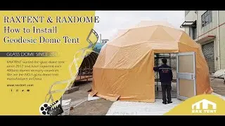 6 Steps Installation of Geodesic Dome tent with accessories for glamping hotel