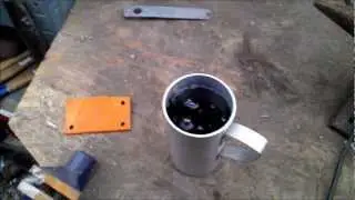 Klinge Schwärzen mit Kaffee Damast Kontrast zeichnen