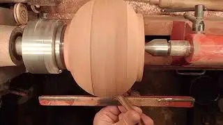 how to turn this amazing mahogany pot with oak inlay