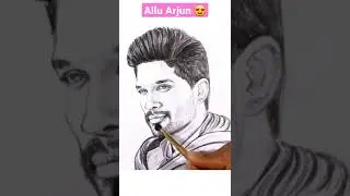 How To draw Allu Arjun #shorts #alluarjun