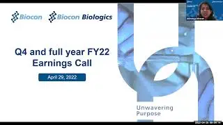 Biocon Limited Q4 & Full Year FY22 Earnings Call