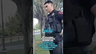 He is on a public space and they want to remove him illegally #shorts #policeofficers #cops