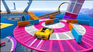 Spin or Fall! Extreme Supercar Stunts on Floating Death Track 😱🔥