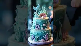 Ariel Coral Cake?! 🐚🧜&zwj;♀️ Would YOU Eat the Shell or the Coral First? #cake #cakedecorating