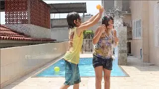 DESAFIO FALE QUALQUER COISA COM BEXIGA DE ÁGUA!