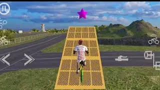 Bicycle Game Simulator 2023 - 100 Star Collect Challenge - Picking All Stars In World 1 Map