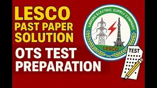 LESCO Past Paper Solution 2024 || OTS Test 2024 Part # 01 ||  Junior Engineer SDO OTS Test 2024