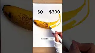 Карандаши по цене $0 против $300 🍌 #рисунок #искусство #рисуноккарандашом #челлендж #фрукты #худо...