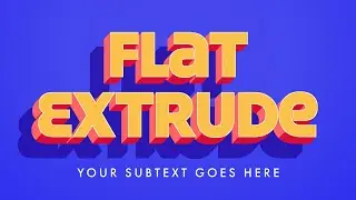 Flat Extrude Titles - MOGRT for Adobe Premiere