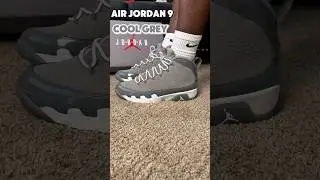 Air Jordan 9 Cool Grey on Feet #coolgrey #sneakers #nike #jordanshoes #basketballshoes