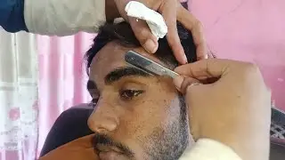 Young ASMR Barbar Boy Set The Beard style And Eyebrows Full Transformation in Pakistan🇵🇰🇵🇰#menshair