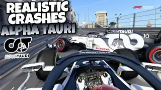 REALISTIC F1 CRASHES ALPHA TAURI